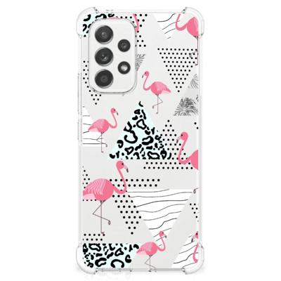 Samsung Galaxy A53 5G Case Anti-shock Flamingo Triangle Samsung Galaxy A53 5G Case Anti-shock Flamingo Triangle
