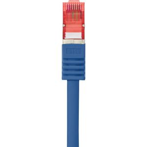 Renkforce RF-4942810 RJ45 Netwerkkabel, patchkabel CAT 6 S/FTP 0.50 m Blauw Snagless, Vergulde steekcontacten, Vlambestendig 1 stuk(s)