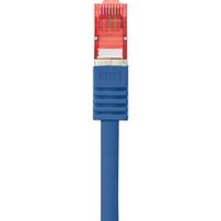 Renkforce RF-4942810 RJ45 Netwerkkabel, patchkabel CAT 6 S/FTP 0.50 m Blauw Snagless, Vergulde steekcontacten, Vlambestendig 1 stuk(s) - thumbnail