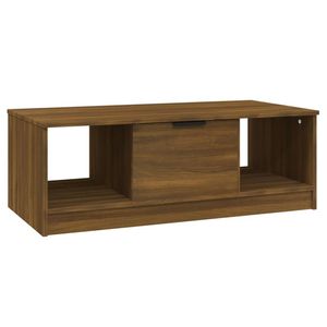 The Living Store Salontafel - Trendy - Hout - 102x50x36cm - Bruineiken