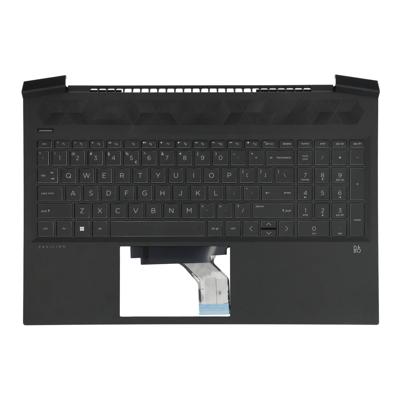 HP laptop toetsenbord qwerty us + top cover - zwart/wit