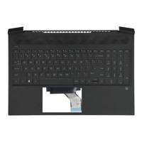 HP laptop toetsenbord qwerty us + top cover - zwart/wit