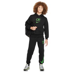 Nike CR7 Club Fleece Hoodie Trainingspak Kids Zwart Felgroen