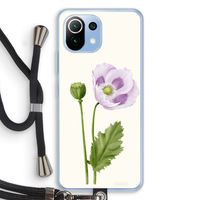 Purple poppy: Xiaomi Mi 11 Lite Transparant Hoesje met koord