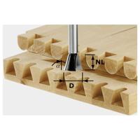 Festool 491165 Braam- en zwaluwstaartfrees Lengte 58 mm Afmeting, Ø 20 mm Werklengte 26 mm Schachtdiameter 8 mm