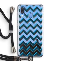 Onderbroken lijn: Samsung Galaxy A40 Transparant Hoesje met koord
