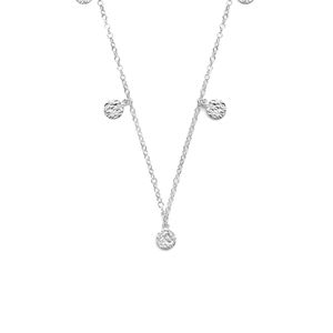 Ketting Rondjes gediamanteerd zilver 8mm 41-45 cm