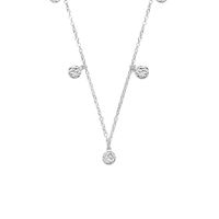 Ketting Rondjes gediamanteerd zilver 8mm 41-45 cm