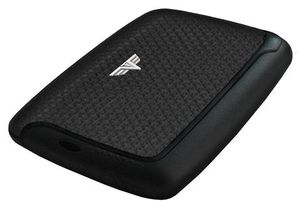 Tru Virtu Leather Card Case Carbon Black