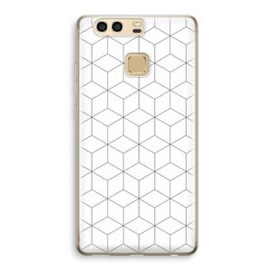 Zwart-witte kubussen: Huawei P9 Transparant Hoesje