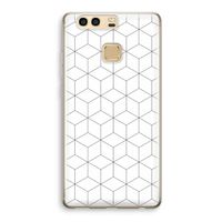 Zwart-witte kubussen: Huawei P9 Transparant Hoesje