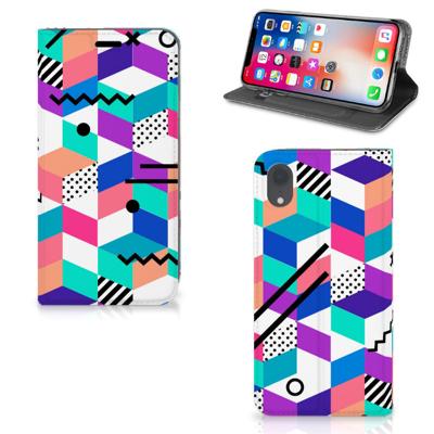 Apple iPhone Xr Stand Case Blokken Kleurrijk
