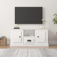 Tv-meubel 100x35,5x45 cm bewerkt hout hoogglans wit - thumbnail