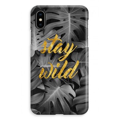 Stay wild: iPhone XS Max Volledig Geprint Hoesje