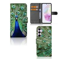Samsung Galaxy A35 | Telefoonhoesje | Met pasjeshouder | Pauw