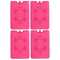 4x Koelelementen fel roze 16 cm