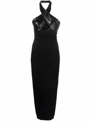Courrèges robe mi-longue à découpes - Noir