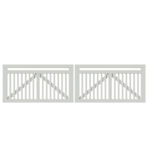 Wit Houten Dubelle Tuinpoort Linea 300 x 80 CM