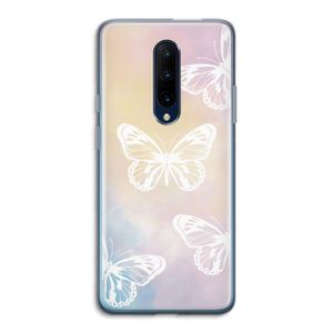 White butterfly: OnePlus 7 Pro Transparant Hoesje