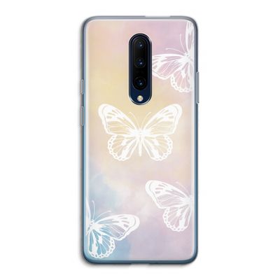 White butterfly: OnePlus 7 Pro Transparant Hoesje
