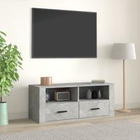 Tv-meubel 100x35x40 cm bewerkt hout betongrijs - thumbnail