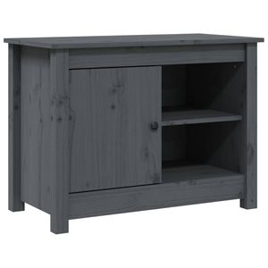 vidaXL Tv-meubel 70x36,5x52 cm massief grenenhout grijs