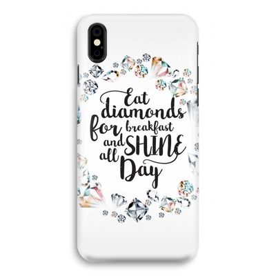 Diamonds: iPhone X Volledig Geprint Hoesje