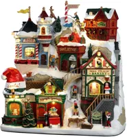 Lemax santa&apos;s village verlichte facade Santa&apos;s Wonderland 2023