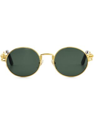 Jean Paul Gaultier x Karim Benzema lunettes de soleil à monture ronde - Or