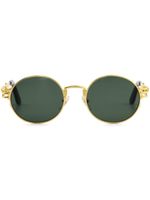 Jean Paul Gaultier x Karim Benzema lunettes de soleil à monture ronde - Or