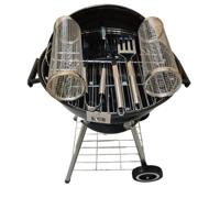 Premfy Luxe Houtskoolbarbecue - Kogelbarbecue 46x76cm - Grilloppervlak 45cm - SET met BBQ Hoes, Grillrollen en Tangenset - thumbnail