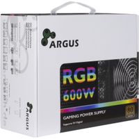 Inter-Tech Argus RGB-600W II power supply unit 20+4 pin ATX ATX Zwart - thumbnail