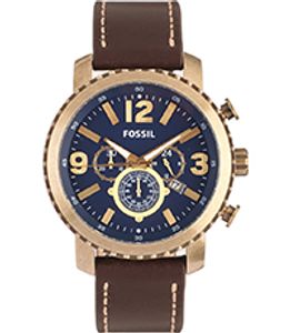 Horlogeband Fossil BQ2102 Leder Bruin 24mm