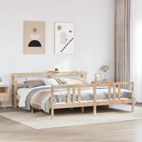Bedframe met hoofdbord massief grenenhout 180x200 cm