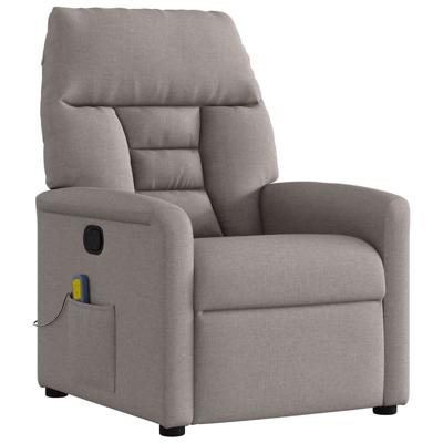 Massagestoel verstelbaar stof taupe