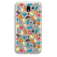 Kleurrijke katten: Samsung Galaxy J7 (2017) Transparant Hoesje