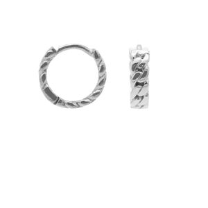 Karma Oorringen Hinged Hoops Chain 10 mm Zilver