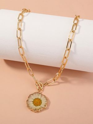 Handgemaakt Lijm Bloemen Halsketting Handgemaakt Lijm Bloemen Halsketting