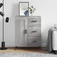 Dressoir 69,5x34x90 cm bewerkt hout grijs sonoma eikenkleurig