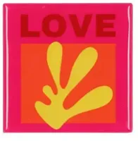 Daan Kromhout Design tegeltje keramiek love 10x10cm multi