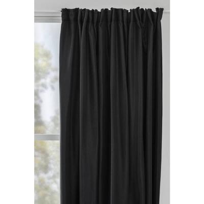 1+1 Gratis Leen Bakker - Gordijn Luca XL - 280x280 Cm (1 Stuk) - Polyester - Zwart