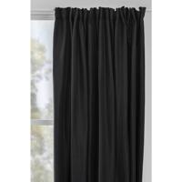 1+1 Gratis Leen Bakker - Gordijn Luca XL - 280x280 Cm (1 Stuk) - Polyester - Zwart
