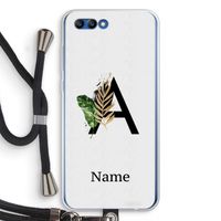 Charcoal Flora: Honor 10 Transparant Hoesje met koord