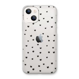 Kleine kattenkopjes: iPhone 13 mini Transparant Hoesje