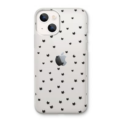 Kleine kattenkopjes: iPhone 13 mini Transparant Hoesje