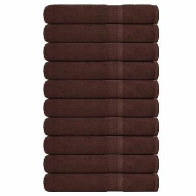 Saunahanddoeken 10 st 80x200 cm 360 g/m 100% katoen bruin