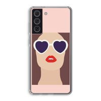 Red lips: Samsung Galaxy S21 FE Transparant Hoesje