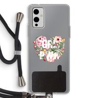 GRL PWR Flower: OnePlus 9 Transparant Hoesje met koord
