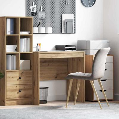 Bureau artisanaal eikenkleurig 80 x 50 x 76 cm Bewerkt hout