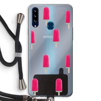 Waterijsje: Samsung Galaxy A20s Transparant Hoesje met koord